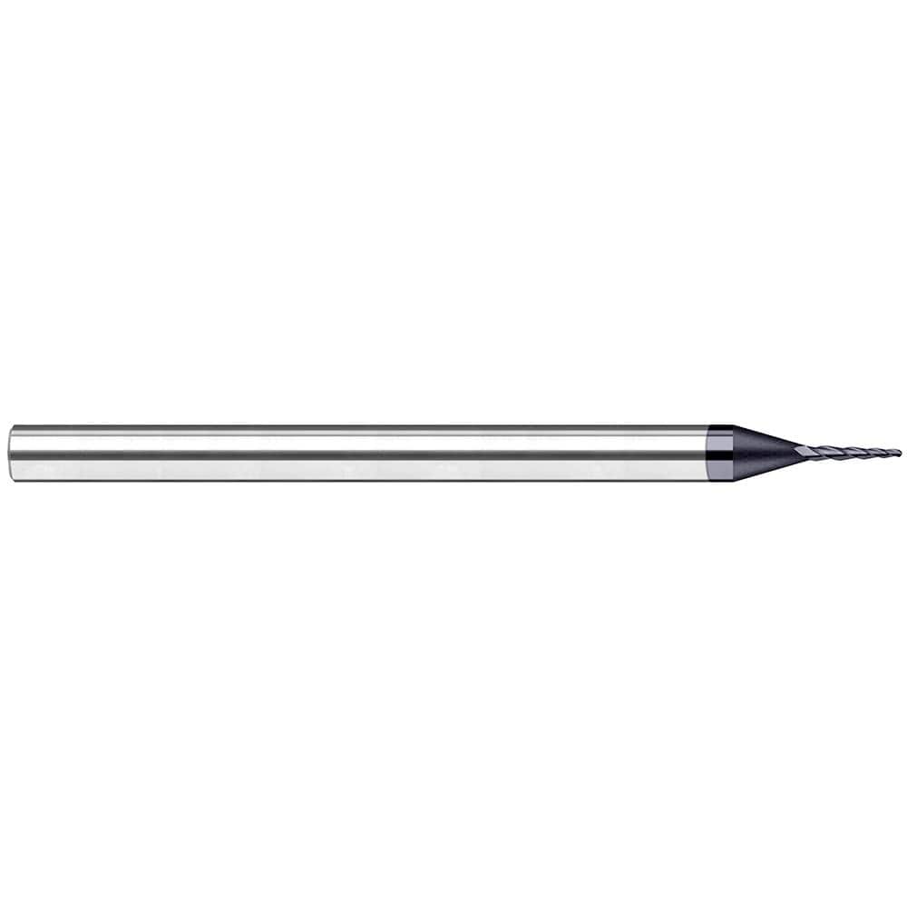 Harvey Tool - 10° per Side 0.09" Small End Diam 1/2" LOC 3-Flute Solid Carbide Tapered Ball End Mill - Exact Industrial Supply