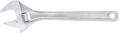 Proto - 1-11/16" Jaw Capacity, 15" Standard Adjustable Wrench - Steel, Polished Finish, 15" OAL - Apex Tool & Supply