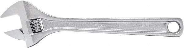 Proto - 1-1/2" Jaw Capacity, 12" Standard Adjustable Wrench - Steel, Polished Finish, 12" OAL - Apex Tool & Supply