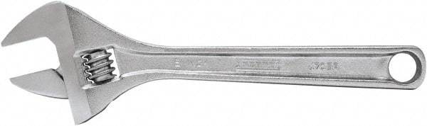 Proto - 1-1/8" Jaw Capacity, 8" Standard Adjustable Wrench - Steel, Polished Finish, 8" OAL - Apex Tool & Supply