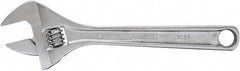 Proto - 1-1/8" Jaw Capacity, 8" Standard Adjustable Wrench - Steel, Polished Finish, 8" OAL - Apex Tool & Supply