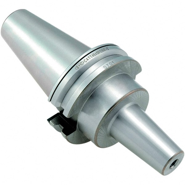 Techniks - 3/8" Hole Diam, CAT40 Taper Shank Shrink Fit Tool Holder & Adapter - Apex Tool & Supply