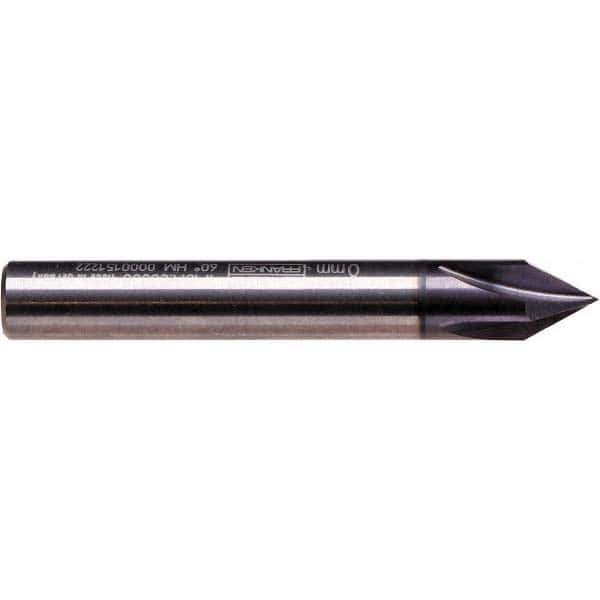 Emuge - 1/8" Diam 4 Flute Single End Solid Carbide Chamfer Mill - Apex Tool & Supply