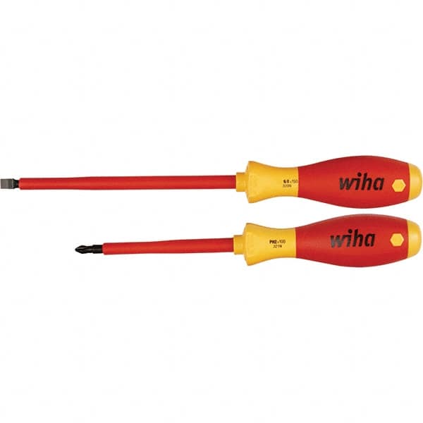 Wiha - Screwdriver Sets Screwdriver Types Included: Slotted; Phillips Number of Pieces: 2 - Apex Tool & Supply