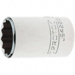 Proto - 1/2" Drive, Standard Hand Socket - 12 Points, 1-35/64" OAL, Steel, Chrome Finish - Apex Tool & Supply