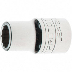Proto - 1/2" Drive, Standard Hand Socket - 12 Points, 1-17/32" OAL, Steel, Chrome Finish - Apex Tool & Supply