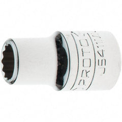 Proto - 1/2" Drive, Standard Hand Socket - 12 Points, 1-17/32" OAL, Steel, Chrome Finish - Apex Tool & Supply
