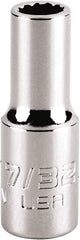 Proto - 7/32", 1/4" Drive, Standard Hand Socket - 12 Points, 1-15/64" OAL, Steel, Chrome Finish - Apex Tool & Supply