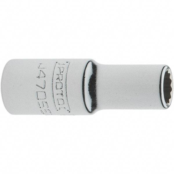 Proto - 1/4" Drive, Standard Hand Socket - 12 Points, 1-17/64" OAL, Steel, Chrome Finish - Apex Tool & Supply