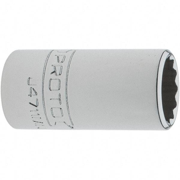 Proto - 1/4" Drive, Standard Hand Socket - 12 Points, 1-17/64" OAL, Steel, Chrome Finish - Apex Tool & Supply