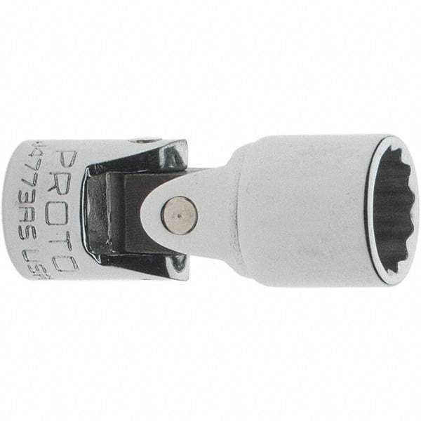 Proto - 3/8", 1/4" Drive, Standard Hand Socket - 12 Points, 1-1/2" OAL, Steel, Chrome Finish - Apex Tool & Supply