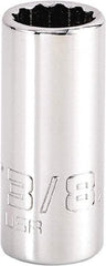 Proto - 3/8", 1/4" Drive, Standard Hand Socket - 12 Points, 1-15/64" OAL, Steel, Chrome Finish - Apex Tool & Supply