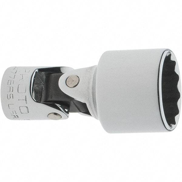 Proto - 9/16", 1/4" Drive, Standard Hand Socket - 12 Points, 1-3/4" OAL, Steel, Chrome Finish - Apex Tool & Supply