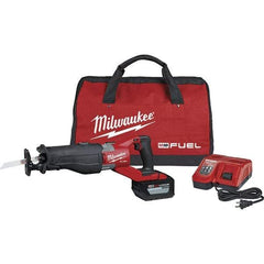 Milwaukee Tool - 18V, 3,000 SPM, Cordless Reciprocating Saw - 1-1/4" Stroke Length, Lithium-Ion 1 Battery Included - Apex Tool & Supply