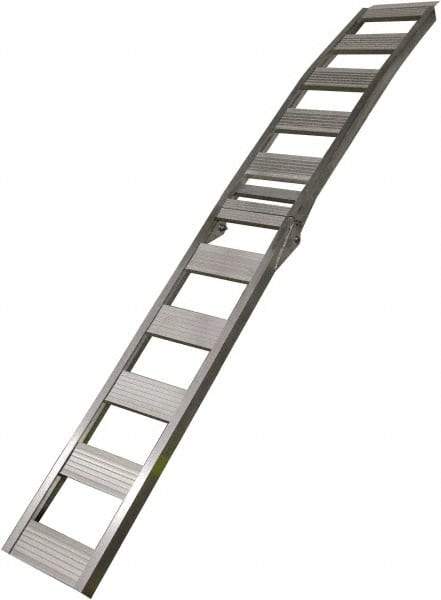 Erickson Manufacturing - 90" Long x 12" Wide, 750 Lb Capacity, Foldable Arched Truck Ramp - Aluminum, For All Vehicles - Apex Tool & Supply