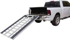 Erickson Manufacturing - 84" Long x 54" Wide, 1,500 Lb Capacity, Foldable Truck Ramp with Wear Boards - Aluminum, For All Vehicles - Apex Tool & Supply