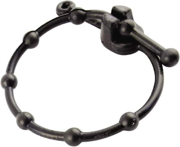 Erickson Manufacturing - 14" Long Black Rubber Reusable Cable Tie - 10 Lb Tensile Strength, 3mm Thick, 5" Max Bundle Diam - Apex Tool & Supply