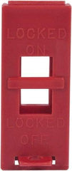 NMC - Polypropylene Wall Switch Lockout - 1/2" Lockout Length, 3-1/2" Lockout Thickness, 1-1/2" Lockout Width, 1 Padlock, English - Apex Tool & Supply