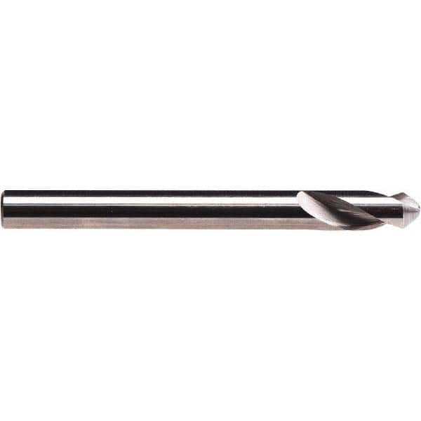 Emuge - 1/4" Body Diam, 90°, 2-1/2" OAL, Solid Carbide Spotting Drill - Apex Tool & Supply