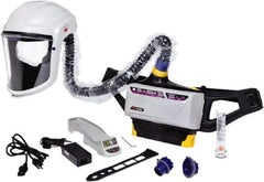 3M - Ratchet Adjustable 6-Point Suspension PAPR System - Hard Hat Headgear, Face Shield, Use for Powder Coating, Spray Painting & Painting - Apex Tool & Supply