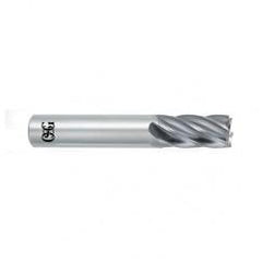 11/16 Dia. x 4 Overall Length 6-Flute Square End Solid Carbide SE End Mill-Round Shank-Center Cutting-Uncoated - Apex Tool & Supply