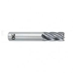 9mm Dia. x 70mm Overall Length 6-Flute Square End Solid Carbide SE End Mill-Round Shank-Center Cutting-Uncoated - Apex Tool & Supply