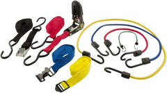 Erickson Manufacturing - Bungee Cord with S Hook - 18, 24, 36" OAL, Red/Blue/Green/Yellow - Apex Tool & Supply