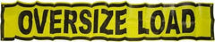 Erickson Manufacturing - Vinyl Oversized Load Banner - 18" Wide x 84" Long, Yellow & Black, For Use with Trucks - Apex Tool & Supply