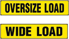 Erickson Manufacturing - Vinyl Wide/Oversized Load Banner - 18" Wide x 84" Long, Yellow & Black, For Use with Trucks - Apex Tool & Supply