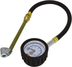 Milton - 0 to 60 psi Dial Dual Head Tire Pressure Gauge - 12' Hose Length, 2 psi Resolution - Apex Tool & Supply