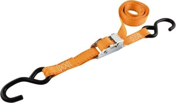 Erickson Manufacturing - 6' Long x 1" Wide, 2,000 Lb Basket Capacity, Polyester & Steel Web Sling - Orange - Apex Tool & Supply