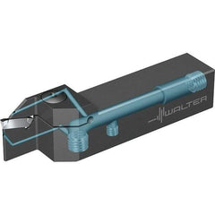 Walter - External Thread, 33mm Max Cut of Depth, 4mm Min Groove Width, 140mm OAL, Right Hand Indexable Grooving Cutoff Toolholder - 34 Seat Size, 20mm Shank Height x 20mm Shank Width, GX34 Insert Style, G1011 Toolholder Style, Series G1011 - Apex Tool & Supply