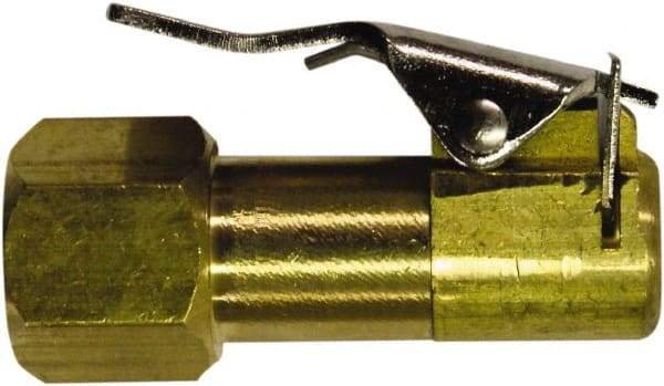 Milton - 150 Max psi Closed Check Brass Air Chuck - Clip On Chuck, 1/4 FNPT - Apex Tool & Supply