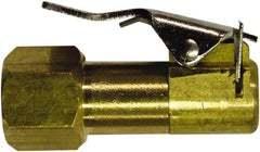 Milton - 150 Max psi Closed Check Brass Air Chuck - Clip On Chuck, 1/4 FNPT - Apex Tool & Supply
