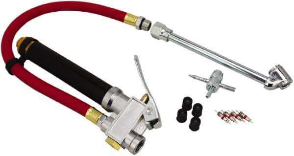 Milton - 300 Max psi Closed Check Aluminum/EPDM Inflator Gauge - Dual Foot Chuck, 1/4 FNPT, 10 to 120 psi Pressure Range - Apex Tool & Supply