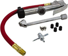 Milton - 300 Max psi Closed Check Aluminum/EPDM Inflator Gauge - Dual Foot Chuck, 1/4 FNPT, 10 to 120 psi Pressure Range - Apex Tool & Supply