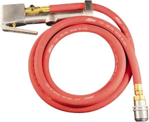 Milton - 160 Max psi Closed Check Aluminum/EPDM Inflator Gauge - Large Bore Chuck, 1/4 FNPT, 10 to 160 psi Pressure Range - Apex Tool & Supply