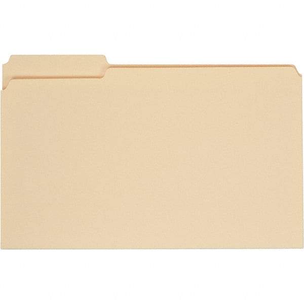 UNIVERSAL - 9-5/8 x 14-3/4", Legal, Manila, File Folders with Top Tab - 11 Point Stock, 1/3 Tab Cut Location - Apex Tool & Supply