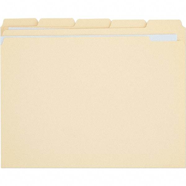 UNIVERSAL - 9-5/8 x 11-3/4", Letter Size, Manila, File Folders with Top Tab - 11 Point Stock, 1/5 Tab Cut Location - Apex Tool & Supply
