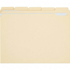 UNIVERSAL - 9-5/8 x 11-3/4", Letter Size, Manila, File Folders with Top Tab - 11 Point Stock, 1/5 Tab Cut Location - Apex Tool & Supply