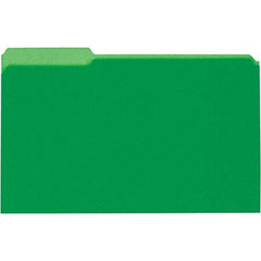 UNIVERSAL - 9-5/8 x 14-3/4", Legal, Green, File Folders with Top Tab - 11 Point Stock, 1/3 Tab Cut Location - Apex Tool & Supply