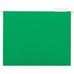 Universal One - 9-5/8 x 11-3/4", Letter Size, Bright Green, Hanging File Folder - 11 Point Stock, 1/5 Tab Cut Location - Apex Tool & Supply