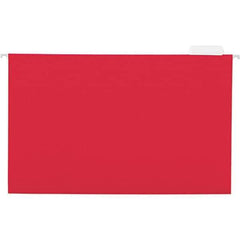 Universal One - 9-5/8 x 14-3/4", Legal, Red, Hanging File Folder - 11 Point Stock, 1/5 Tab Cut Location - Apex Tool & Supply