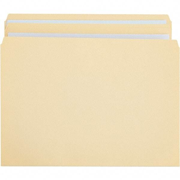 UNIVERSAL - 9-5/8 x 11-3/4", Letter Size, Manila, File Folders with Top Tab - 11 Point Stock, Straight Tab Cut Location - Apex Tool & Supply