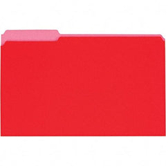UNIVERSAL - 9-5/8 x 14-3/4", Legal, Red, File Folders with Top Tab - 11 Point Stock, 1/3 Tab Cut Location - Apex Tool & Supply