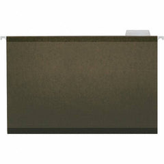 Universal One - 9-5/8 x 14-3/4", Legal, Standard Green, Hanging File Folder - 11 Point Stock, 1/5 Tab Cut Location - Apex Tool & Supply