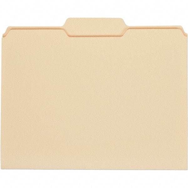 UNIVERSAL - 9-5/8 x 11-3/4", Letter Size, Manila, File Folders with Top Tab - 11 Point Stock, 1/3 Tab Cut Location - Apex Tool & Supply