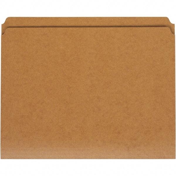 UNIVERSAL - 9-5/8 x 11-3/4", Letter Size, Kraft, File Folders with Top Tab - 11 Point Stock, Straight Tab Cut Location - Apex Tool & Supply
