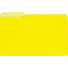 UNIVERSAL - 9-5/8 x 14-3/4", Legal, Yellow, File Folders with Top Tab - 11 Point Stock, 1/3 Tab Cut Location - Apex Tool & Supply