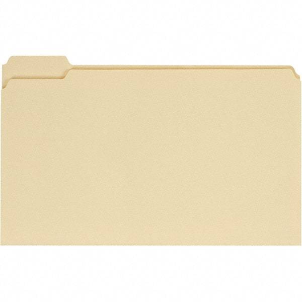 UNIVERSAL - 9-5/8 x 14-3/4", Legal, Manila, File Folders with Top Tab - 11 Point Stock, 1/5 Tab Cut Location - Apex Tool & Supply